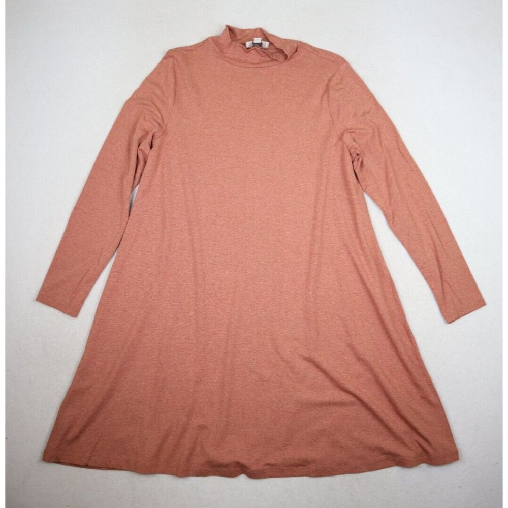 Elegant Long Sleeve Dress in Peach
